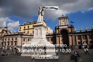 Monument of Dante Alighieri in Piazza Dante Napoli. Campania, Italy, South Europe.